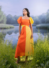 Sunset Whispers Colorblock Dress